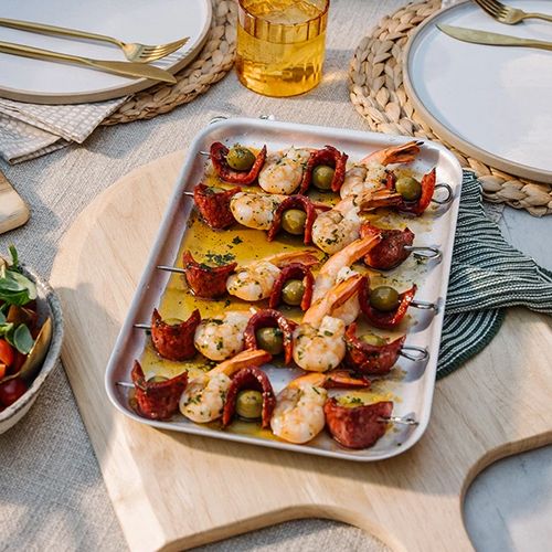 Tiger‑Garnelen‑ & Chorizo‑Spieße