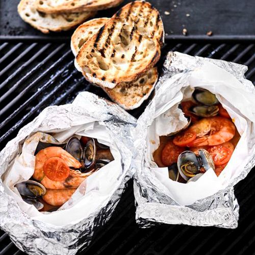 Garnelen en Papillote