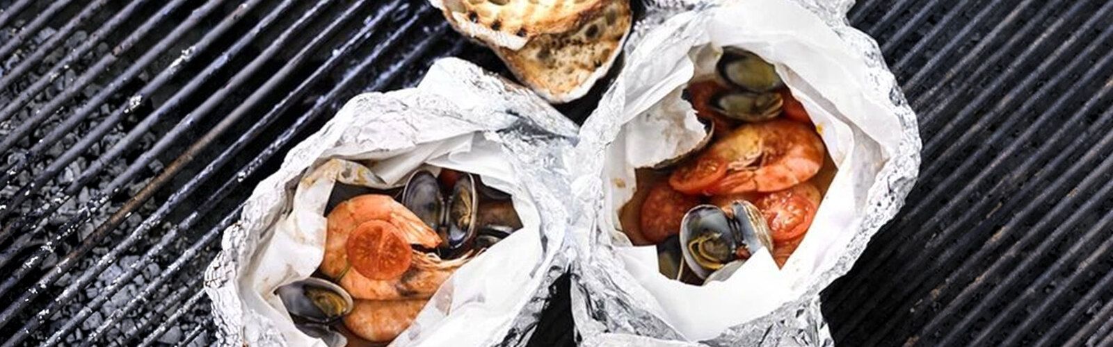 Garnelen en Papillote