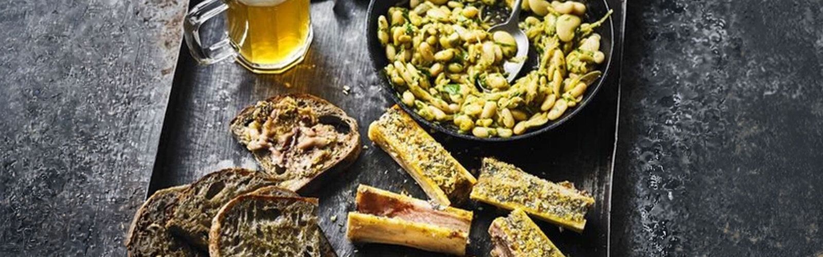 Curry-Knochenmark mit Butterbohnen