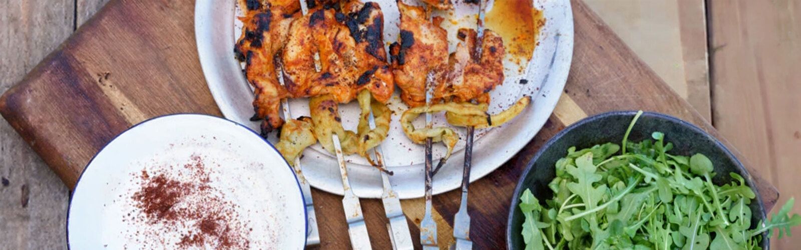 Paprika-Hähnchen-Shish-Kebabs