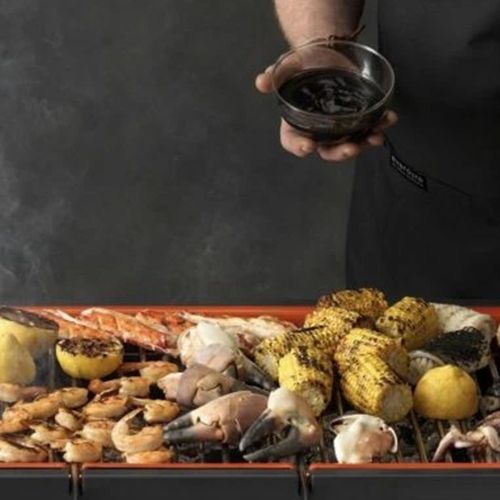 Gegrillte Meeresfrüchteplatte